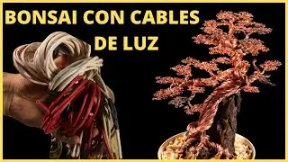 🌳🌳COMO HACER UN BONSAI DE ALAMBRE CON CABLES DE LUZ || TUTORIAL