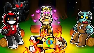 We Went CAMPING With MANGOS SISTER In ROBLOX