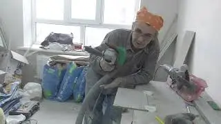 Заусовка крупноформатной плитки заусовчиком и болгаркой  Мкр Вересаево