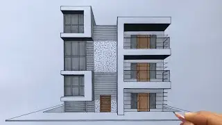 How to Draw a Building in 1-Point Perspective