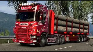 Transporting Logs on Scania - Euro Truck Simulator 1.50 