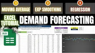 Demand Forecasting in Excel, Step by Step Tutorial Moving Average,Exponential Smoothing & Regression