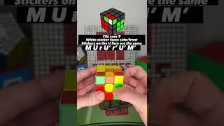 F2L case 9: The white sticker faces side/front