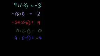 Negative Zahlen multiplizieren und dividieren