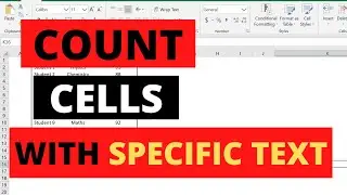 Count specific words in Excel