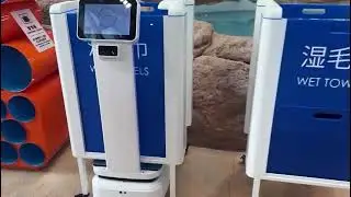 Hotel transporting dry and wet towels to a swimming pool