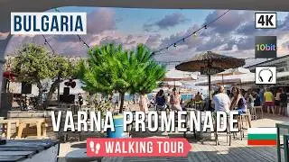Varna Bulgaria Walk Promenade 🇧🇬: Relaxing Walk Along the Stunning Promenade 🚶‍♂️4К 🎧 2024