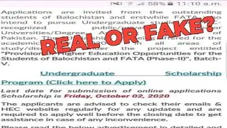 HEC FATA and Balochistan Scholarship 2020 latest update