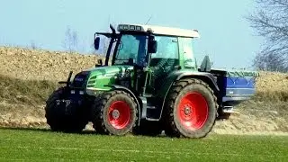 Siew nawozu 2014 - Fendt 309c + bogballe