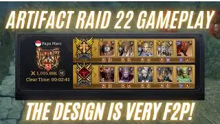 Watcher of Realms Artifact Material Raid Stage 22 F2P Gameplay!