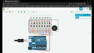 Arduino Piano Digital | Tinkercad Simulation