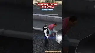 Police Help Confused Tesla Driver!... GTA 5 Metropolitan Police Mod - LSPDFR UK