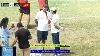 Ilario Carneiro, Mayor of São Domingos, during the Under-20 Leagues Cup game 