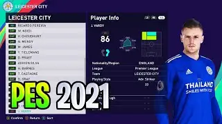 Leicester City players Ratings & Faces | PES 2021