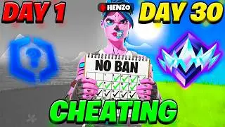 Trying Fortnite CHEATS But For 30 Days..