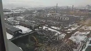 Красноярский завод комбайнов. Снос цехов. 23 марта 2018 год.