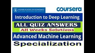 Introduction to Deep Learning | All Quiz Answers | Coursera | National Research University