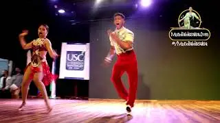 Adrián Cortes y Jhoana Viveros, Segundo Lugar Parejas Cabaret, Festival USC 2021