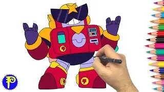 Как нарисовать Вольт - Как нарисовать Сержа - БРАВЛ СТАРС - How to draw Surge from Brawl Stars