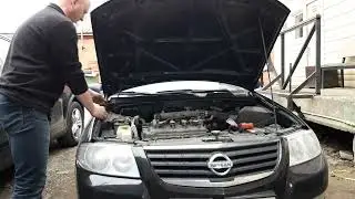 Установка газового упора капота Nissan Almera B10