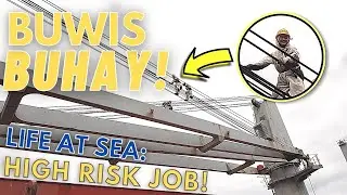 WORKING ALOFT: SHIP’S CRANE Cable Wire Greasing | Life at Sea