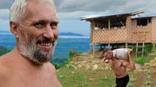 Отец и сын строят домик в деревне | Созрели помидоры и бананы | Жизнь в тропиках с филиппинкой