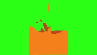Cartoon Liquid Splash Pour FX Green Screen 2D Animation