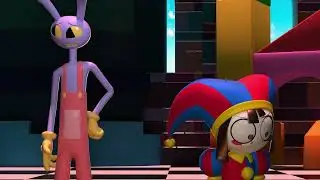 Pomni & Jax after their fight (TADC Blender Animation)