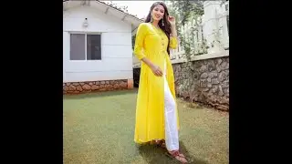 Cotton pent set with beautifull designer button on kurti
