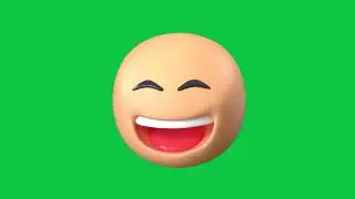 Emoji 3D collection green screen 