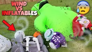 Halloween INFLATABLE Display Attacked By WINDY STORM! Heartbroken! Blow Up Display 2021
