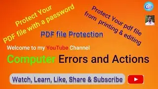 How to Password Protect a PDF Document File | PDF File Password Protect | Unable to Print & copy PDF