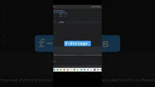 🔹 Use f-Strings in Python | Clean and Fast String Formatting! 