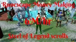 6m/hr-Runescape Money Making-Skilling-High Level-Click Intensive-Making Steel of Legend Scrolls