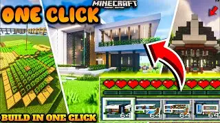 Instant Build Mod On Minecraft PE | Build House and Farm One Click Mods | New Instant Build Addon