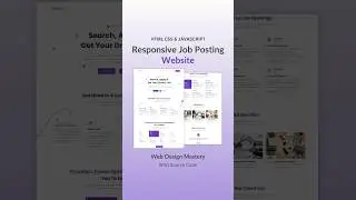 Job Posting Responsive Landing Page Using HTML CSS And JavaScript  #webdevelop #webdesign  #coding