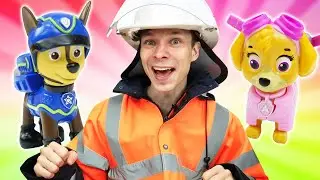 Щенячий Патруль Игрушки тушат дом и вулкан! Видео про машинки для мальчиков Пожарная Станция