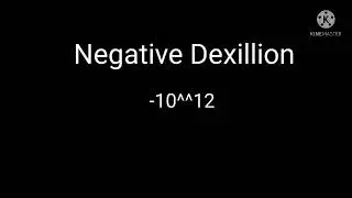 Numbers Negative Infinity To 0 (Part 1 of Numbers -Infinity To Infinity )