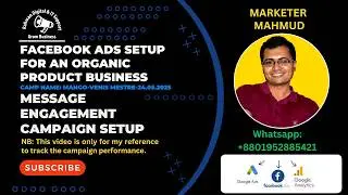 Facebook Ads setup for an Organic Product Business. (This video is for me to track setup activity)