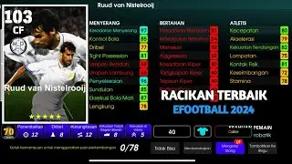 Racikan Terbaik Ruud Van Nistelrooij 103 Max Level Rating Efootball Mobile 2025