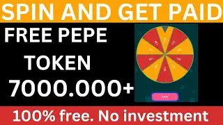 No Gas Fee. Claim Free PEPE tokens just by Spinning to your wallet.
