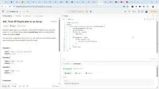 LeetCode 442 (medium) | Find All Duplicates in an Array | O(n) Time, O(1) Space | Best Explanation