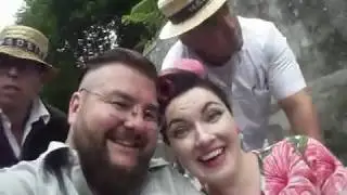 Sleigh (Toboggan) Ride in Funchal, Madeira, Portugal.