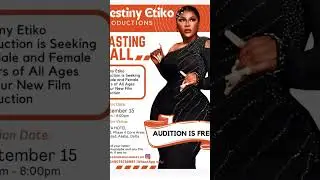 #destinyetiko DESTINY ETIKO PRODUCTIONS  calls for an audition !!! The time is here for all 🙌🏽