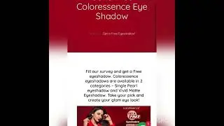#freeeyeshadow #freesampleoffers #freesamplepack #freesample #coloressence fill survey