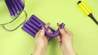Бигуди бумеранги фиолетовые