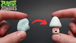 Making The Hypno Shroom From Plants Vs. Zombies - Polymer Clay