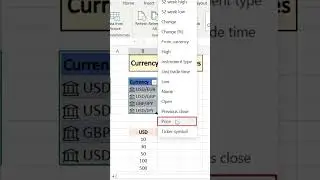 Coverting Currencies with Datatype: An Excel Guide #ExcelFinance #ExcelGuide
