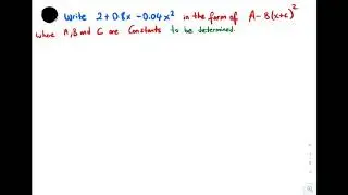 Complete the square( A Level math UK-exam preparation questions)