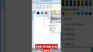 create 3d shap in ms word 